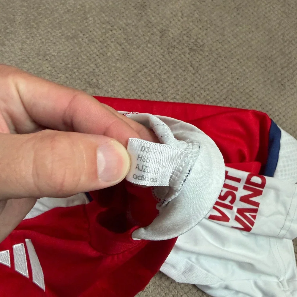 Adidas Arsenal FC 2023-2024 Home Jersey Red White H59144 Men's XL Slim Fit